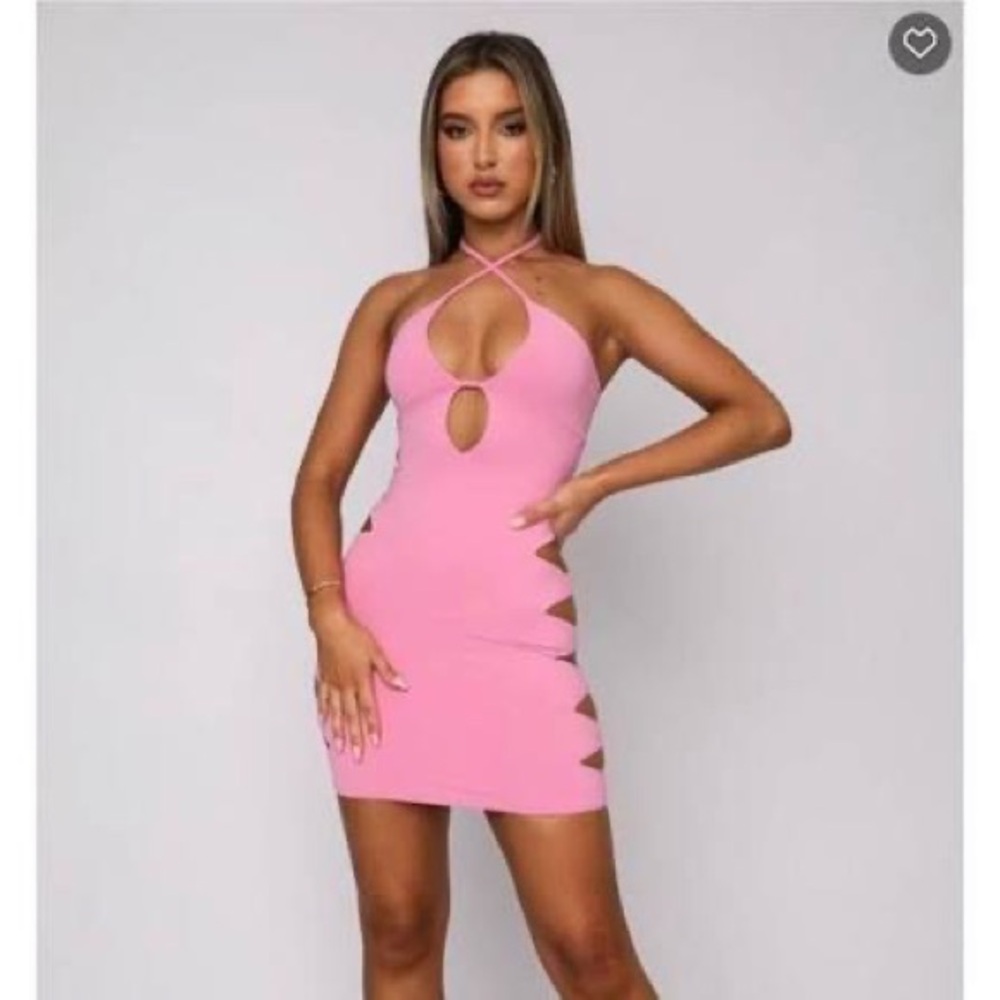 White Fox Boutique Pink Backless Cut-Out Dress